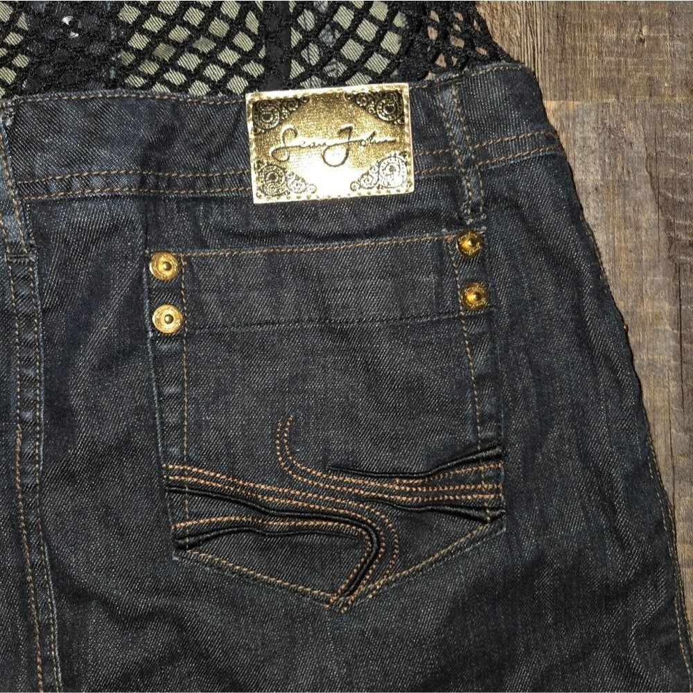 Sean John Y2k Mesh Back Mini Jean Dress - Picture 11 of 12